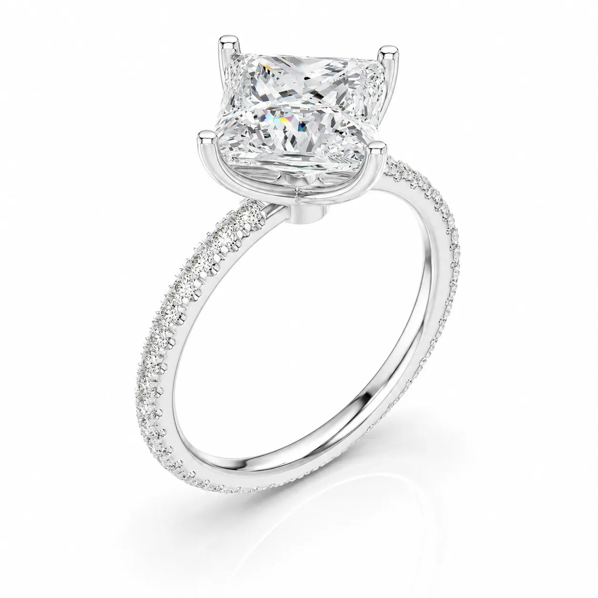 The Imperial Reflection & Side Diamond Engagement Ring
