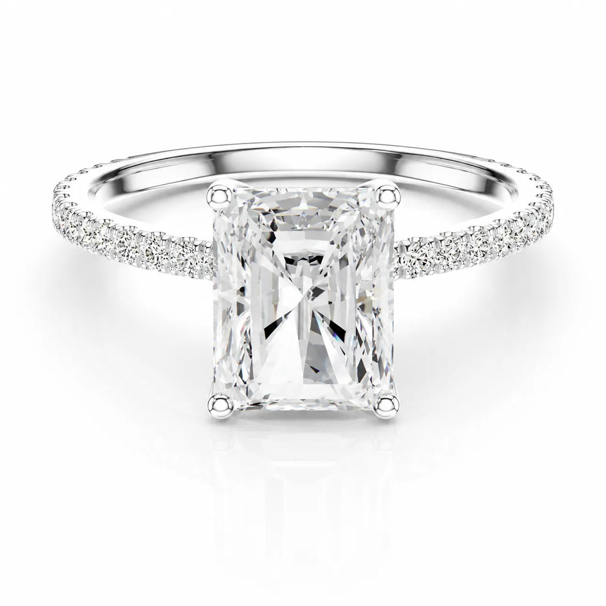 The Imperial Reflection & Side Diamond Engagement Ring