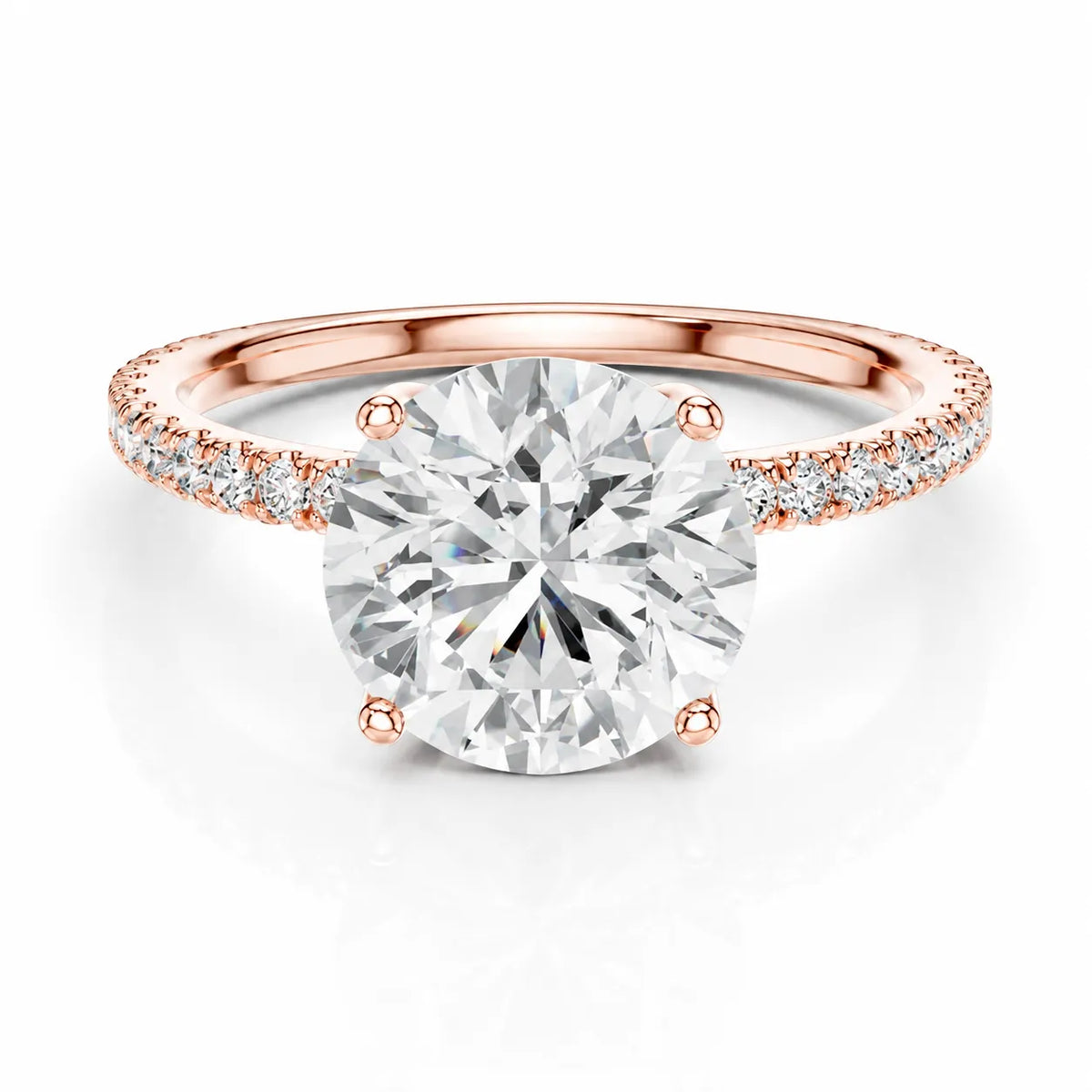 The Imperial Reflection & Side Diamond Engagement Ring