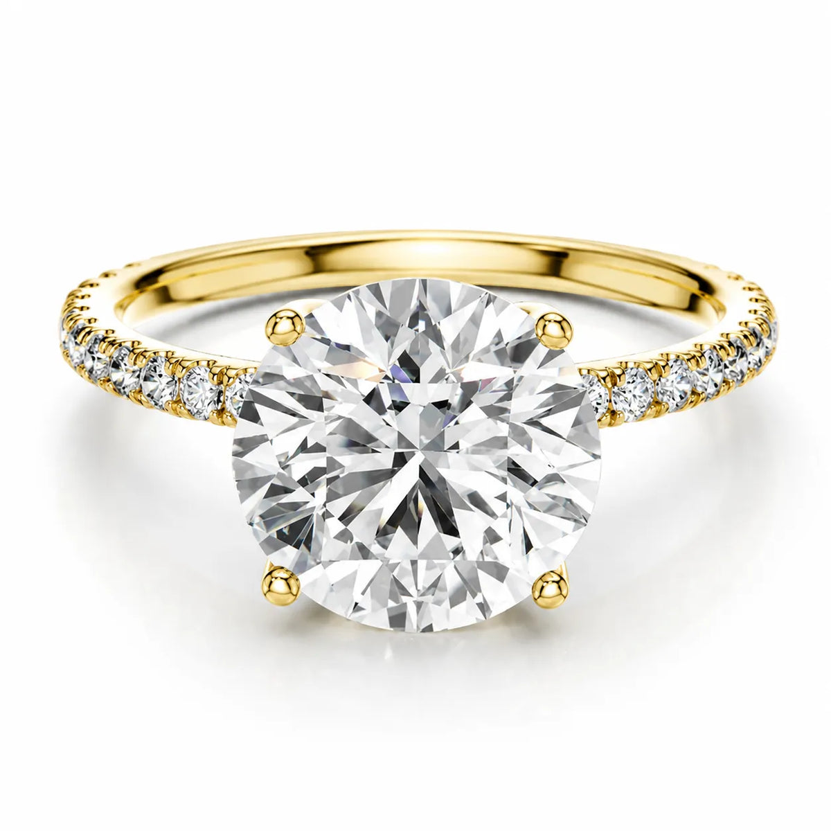 The Imperial Reflection & Side Diamond Engagement Ring