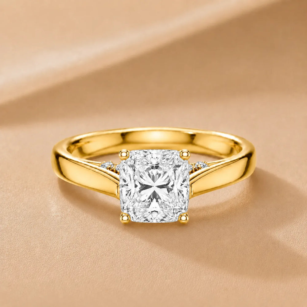 The Aurora Solitaire Side Diamond Engagement Ring