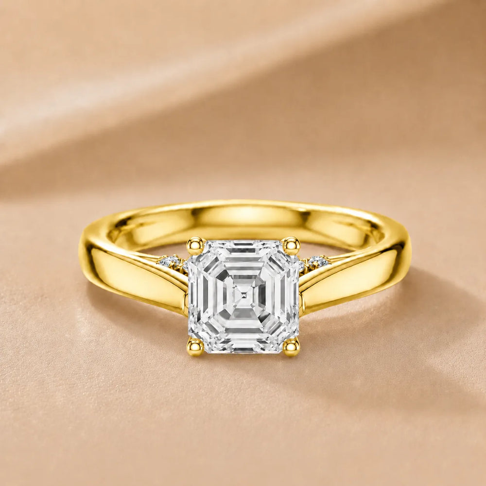 The Aurora Solitaire Side Diamond Engagement Ring