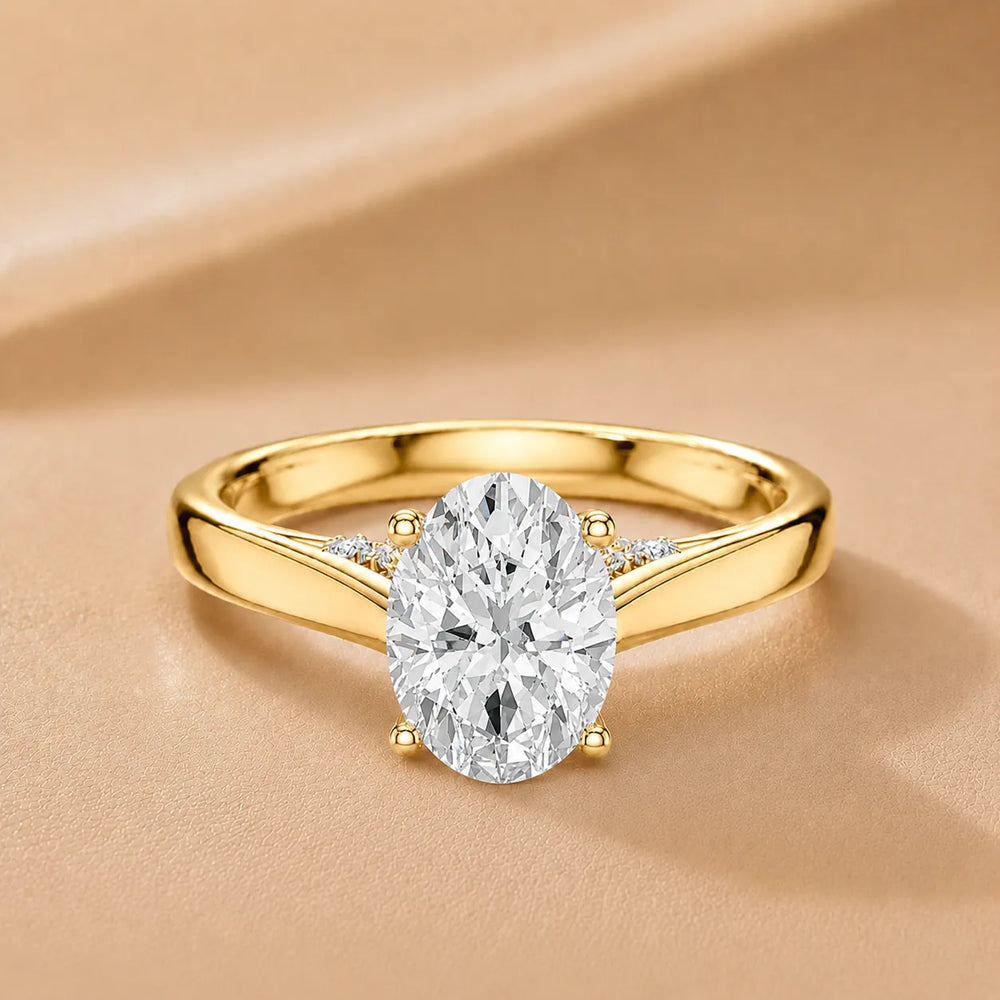 The Aurora Solitaire Side Diamond Engagement Ring