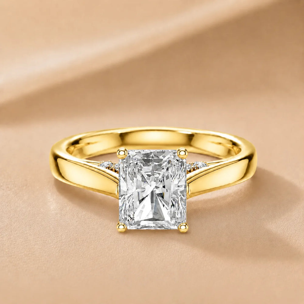 The Aurora Solitaire Side Diamond Engagement Ring