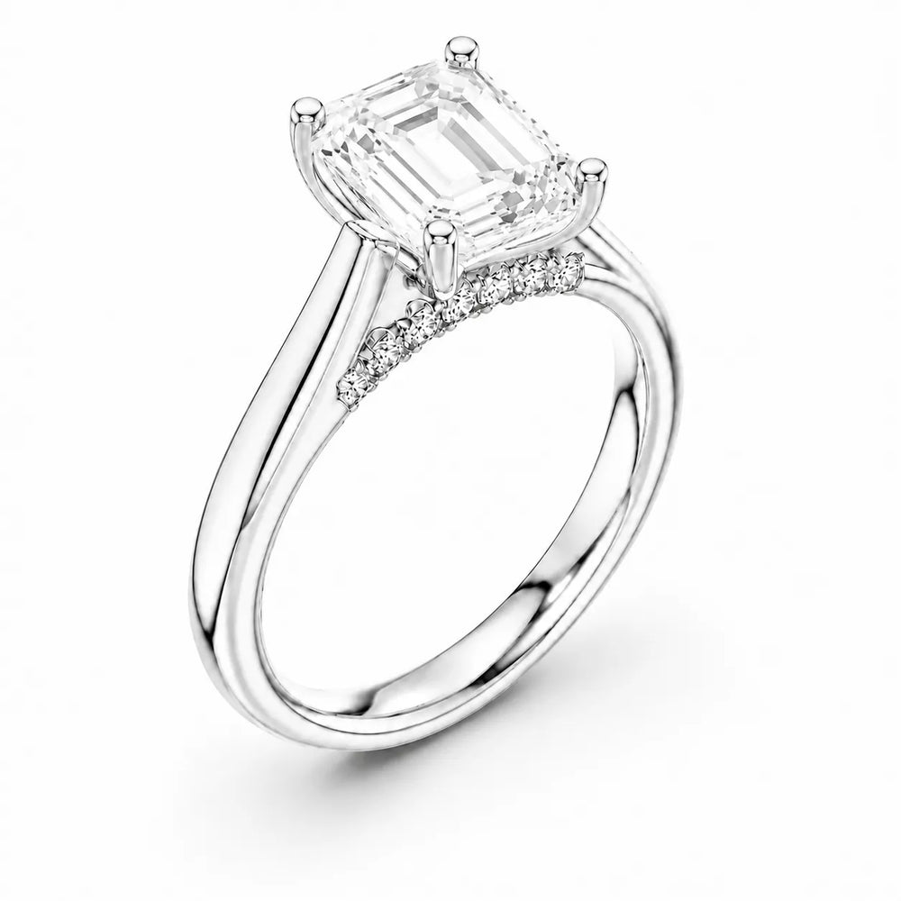 The Aurora Solitaire Side Diamond Engagement Ring