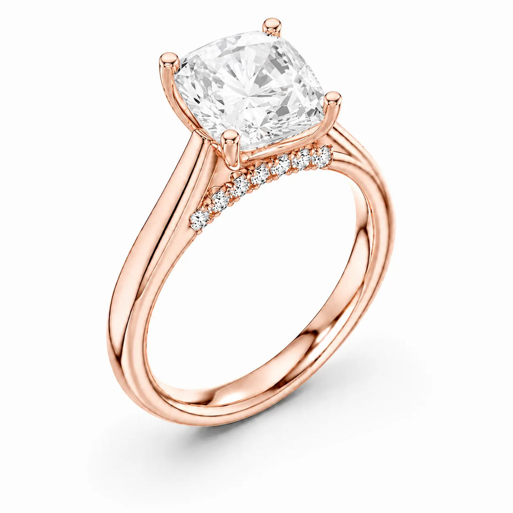 The Aurora Solitaire Side Diamond Engagement Ring