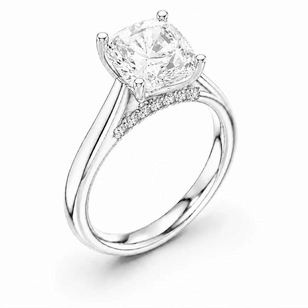 The Aurora Solitaire Side Diamond Engagement Ring