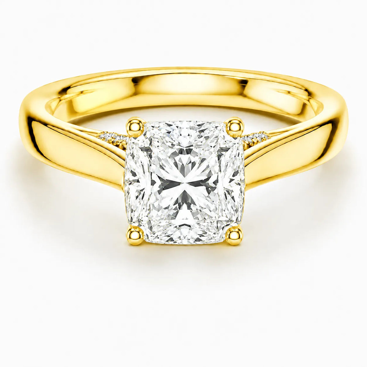 The Aurora Solitaire Side Diamond Engagement Ring