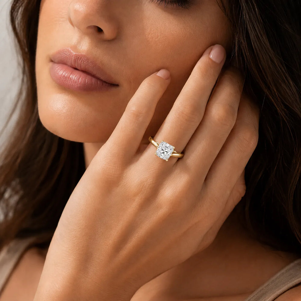 The Aurora Solitaire Side Diamond Engagement Ring