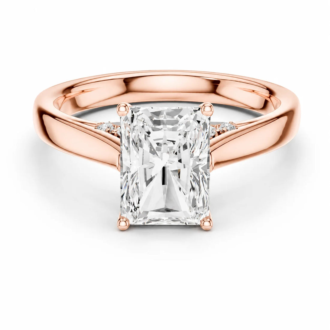 The Aurora Solitaire Side Diamond Engagement Ring