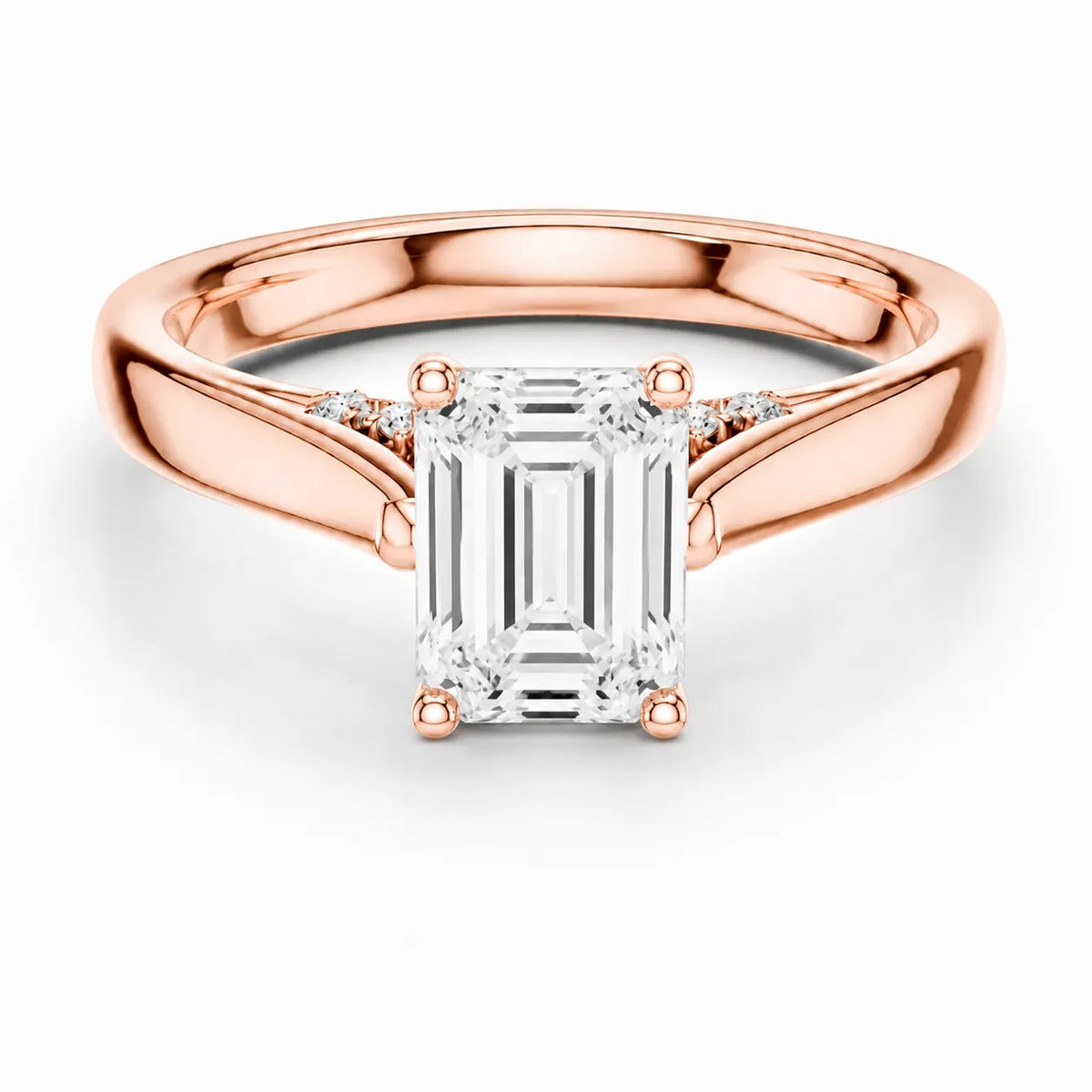 The Aurora Solitaire Side Diamond Engagement Ring