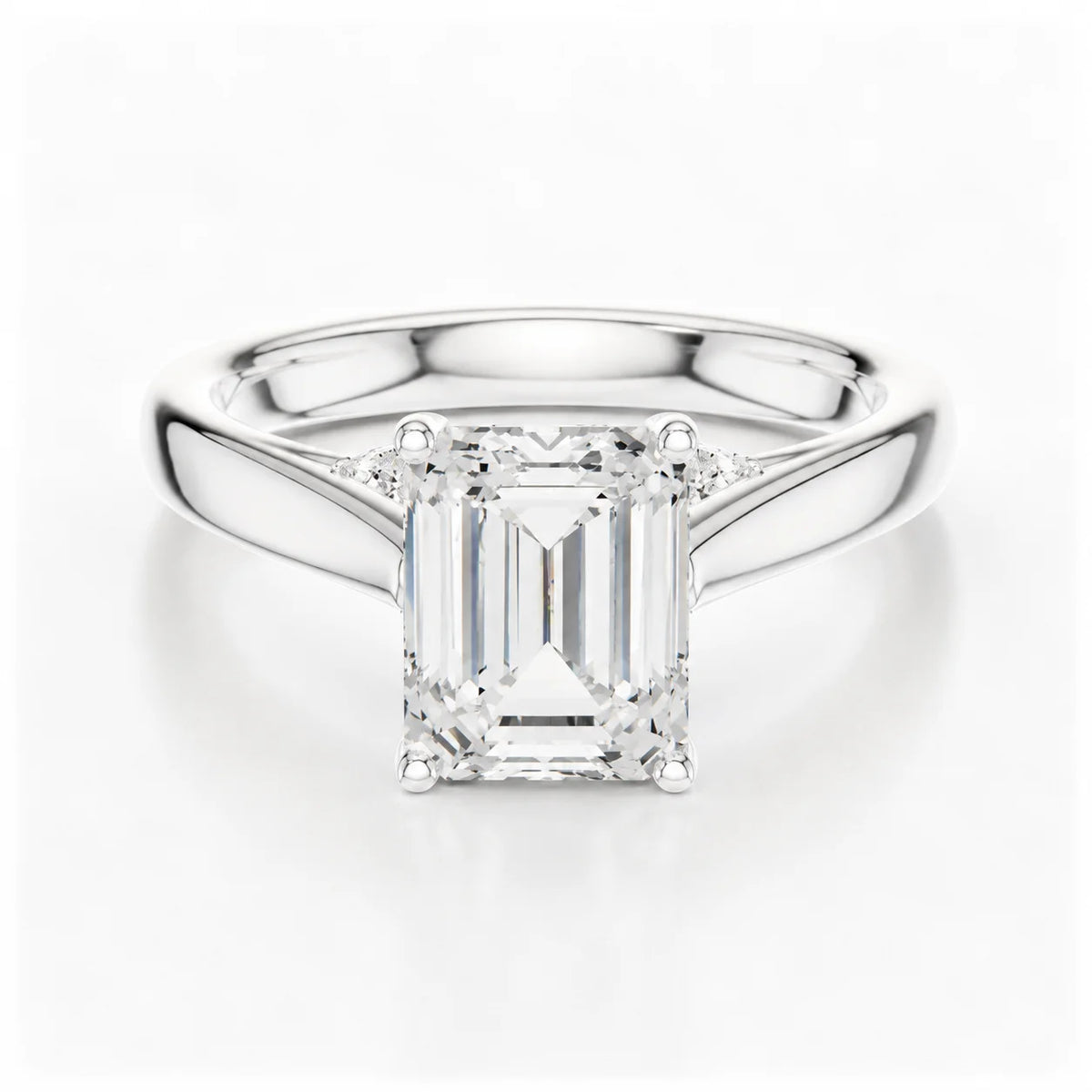The Aurora Solitaire Side Diamond Engagement Ring