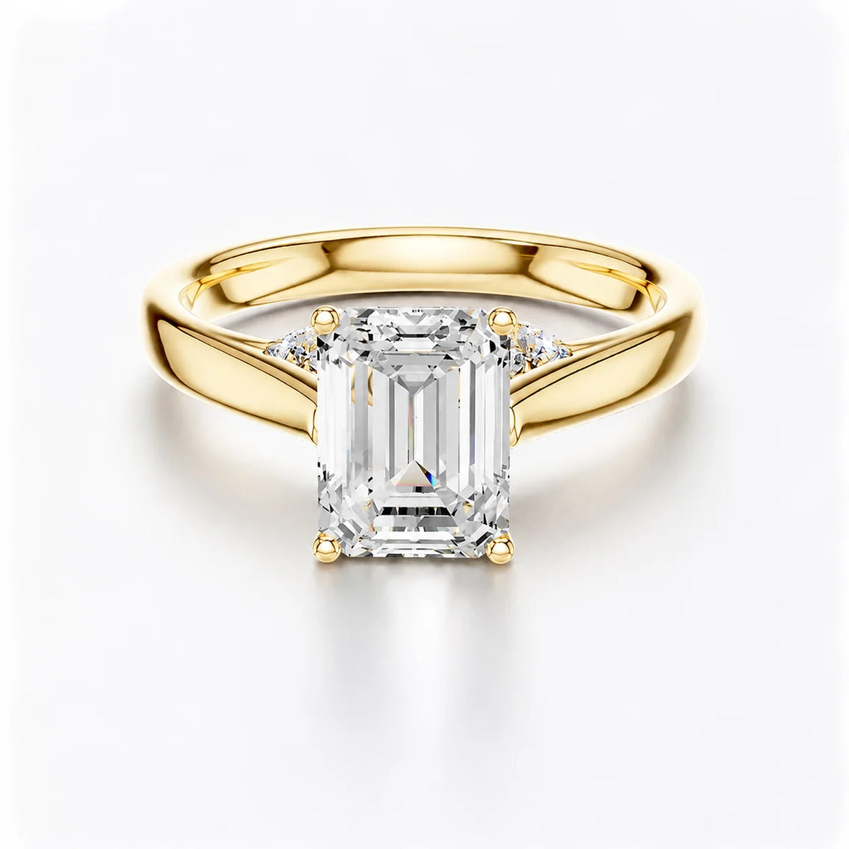The Aurora Solitaire Side Diamond Engagement Ring