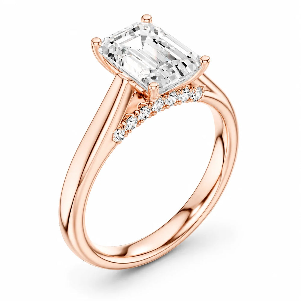 The Aurora Solitaire Side Diamond Engagement Ring