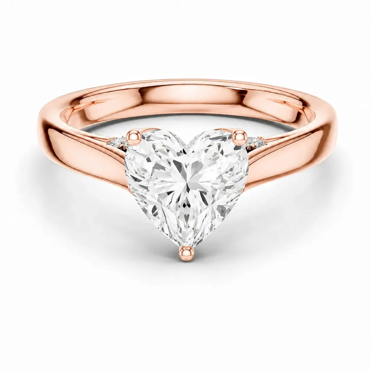 The Aurora Solitaire Side Diamond Engagement Ring