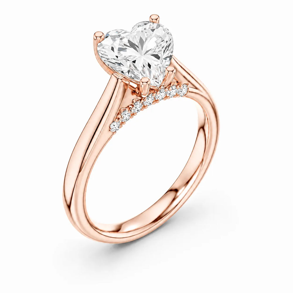 The Aurora Solitaire Side Diamond Engagement Ring