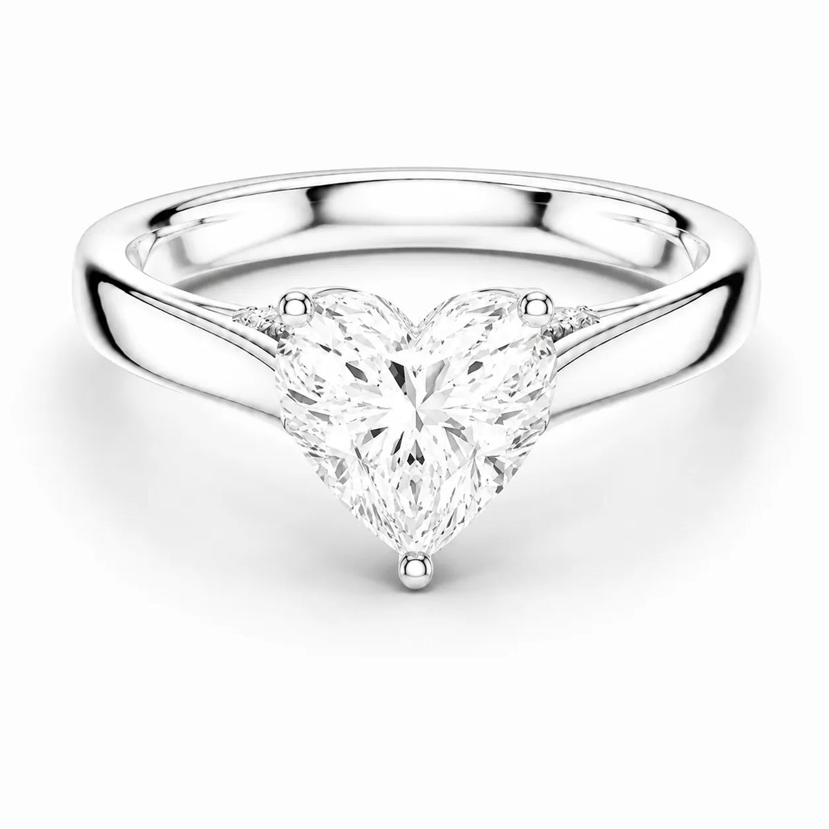 The Aurora Solitaire Side Diamond Engagement Ring
