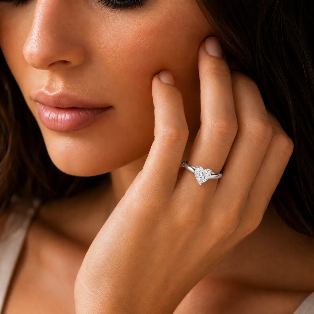 The Aurora Solitaire Side Diamond Engagement Ring