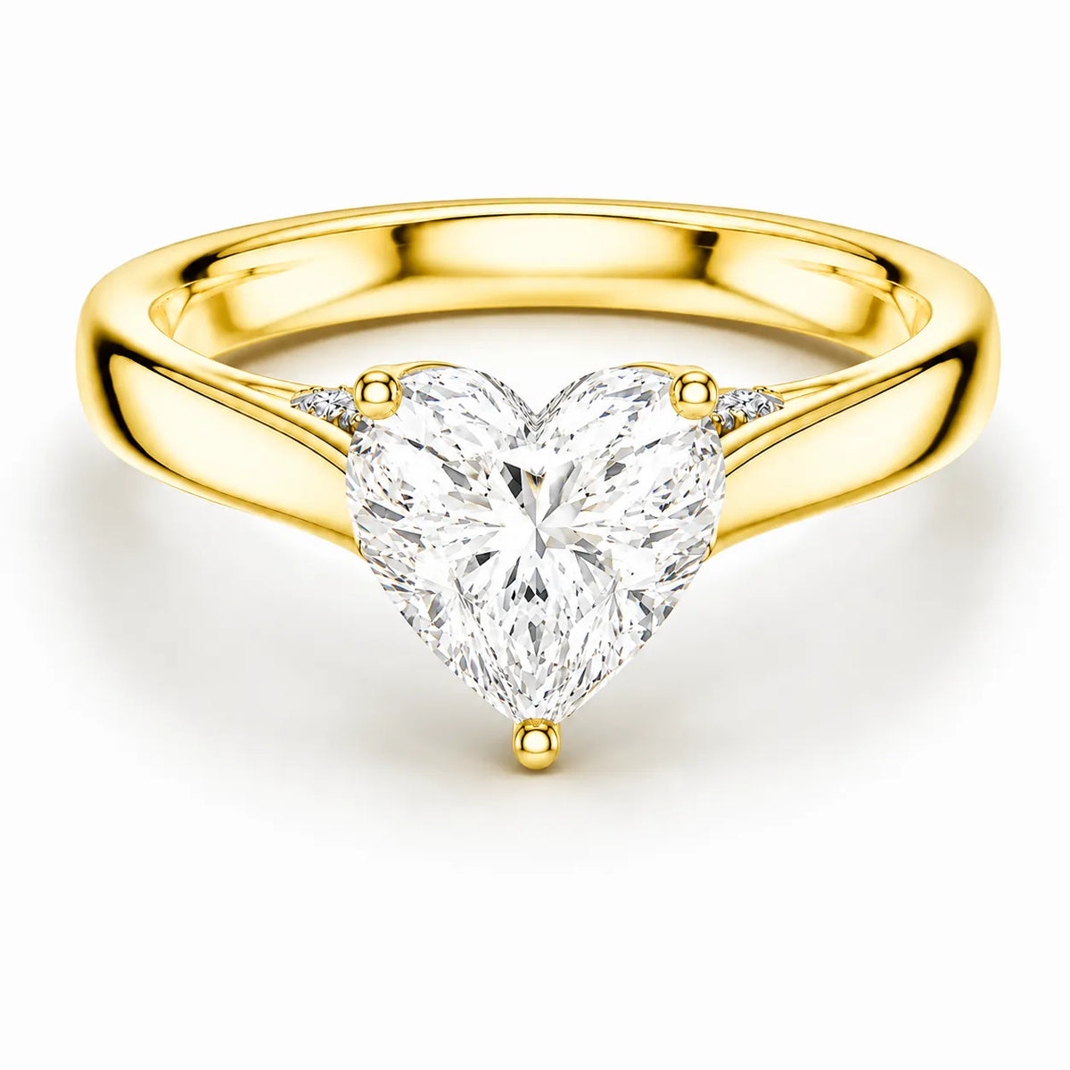 The Aurora Solitaire Side Diamond Engagement Ring