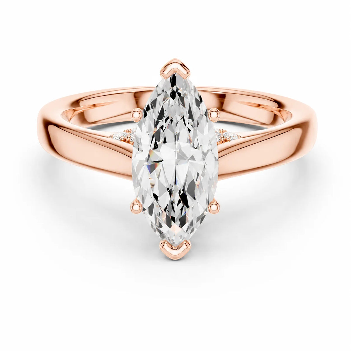 The Aurora Solitaire Side Diamond Engagement Ring