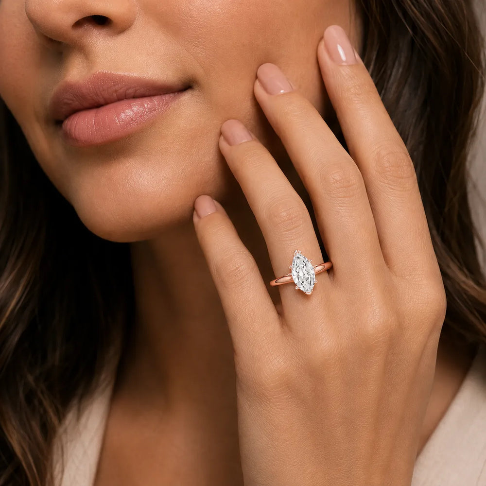 The Aurora Solitaire Side Diamond Engagement Ring