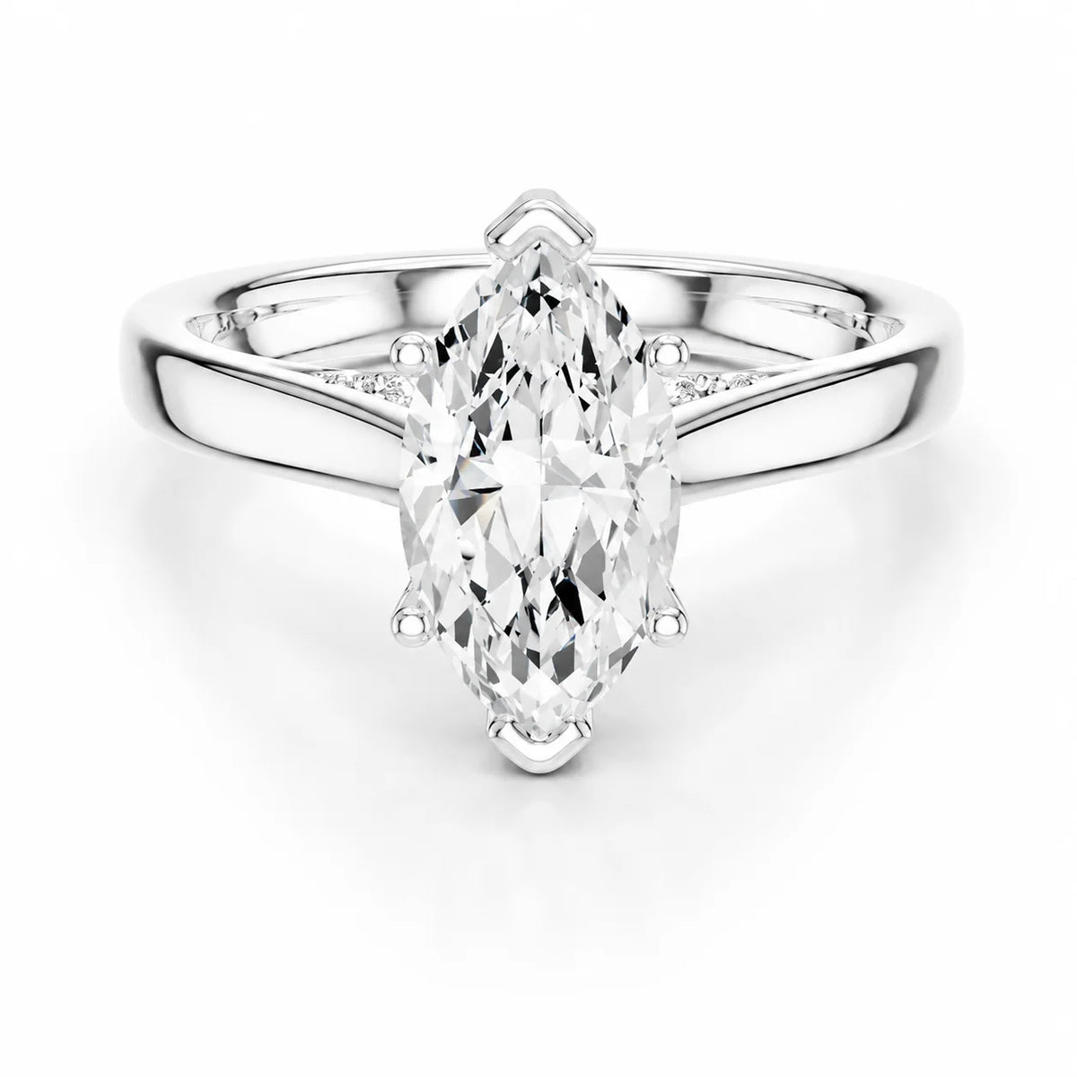 The Aurora Solitaire Side Diamond Engagement Ring