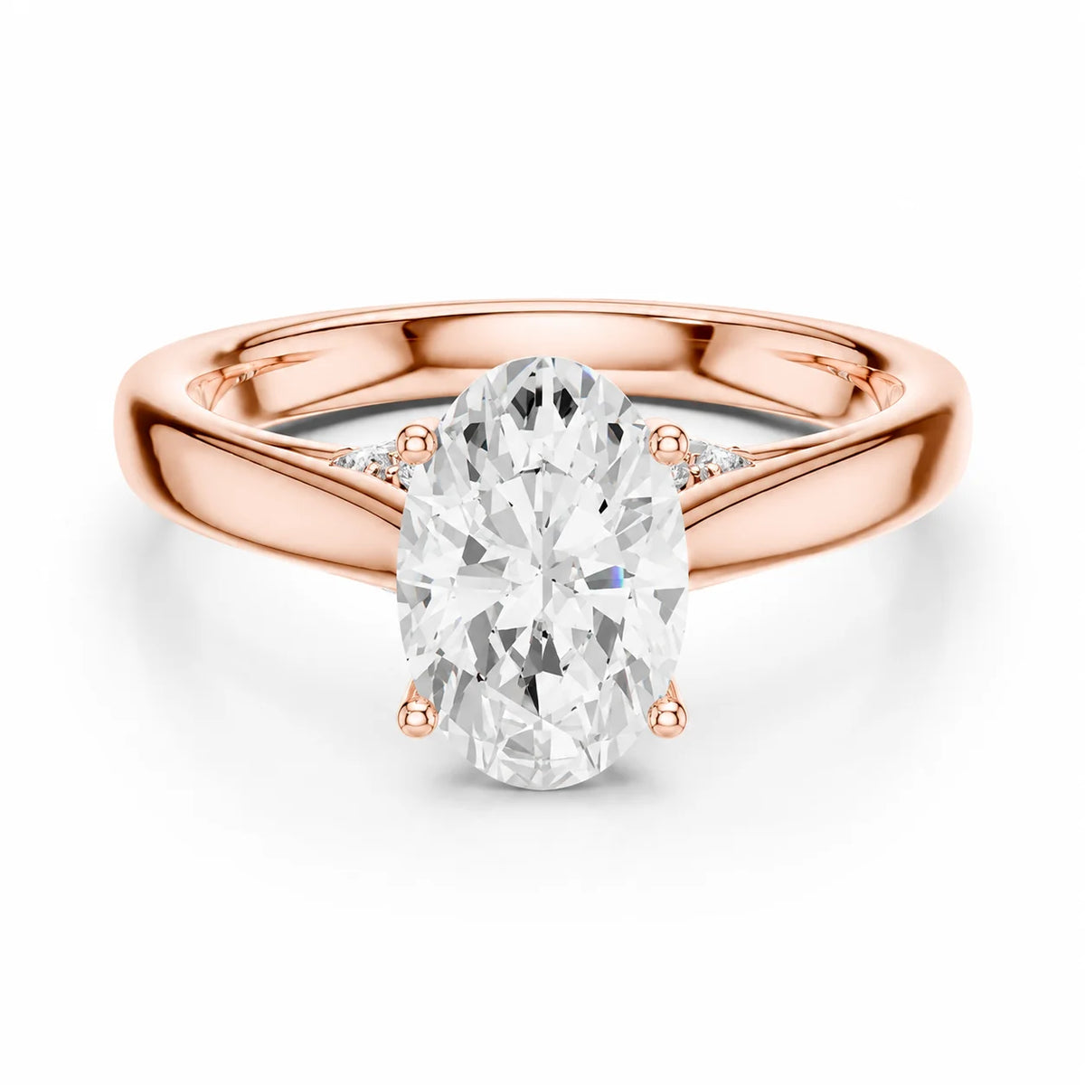 The Aurora Solitaire Side Diamond Engagement Ring