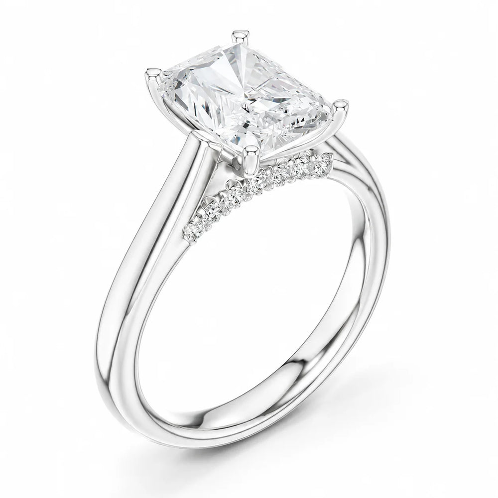 The Aurora Solitaire Side Diamond Engagement Ring