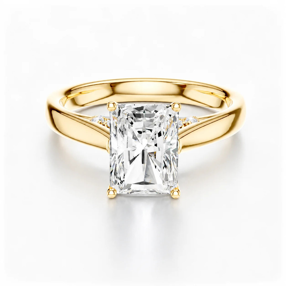 The Aurora Solitaire Side Diamond Engagement Ring