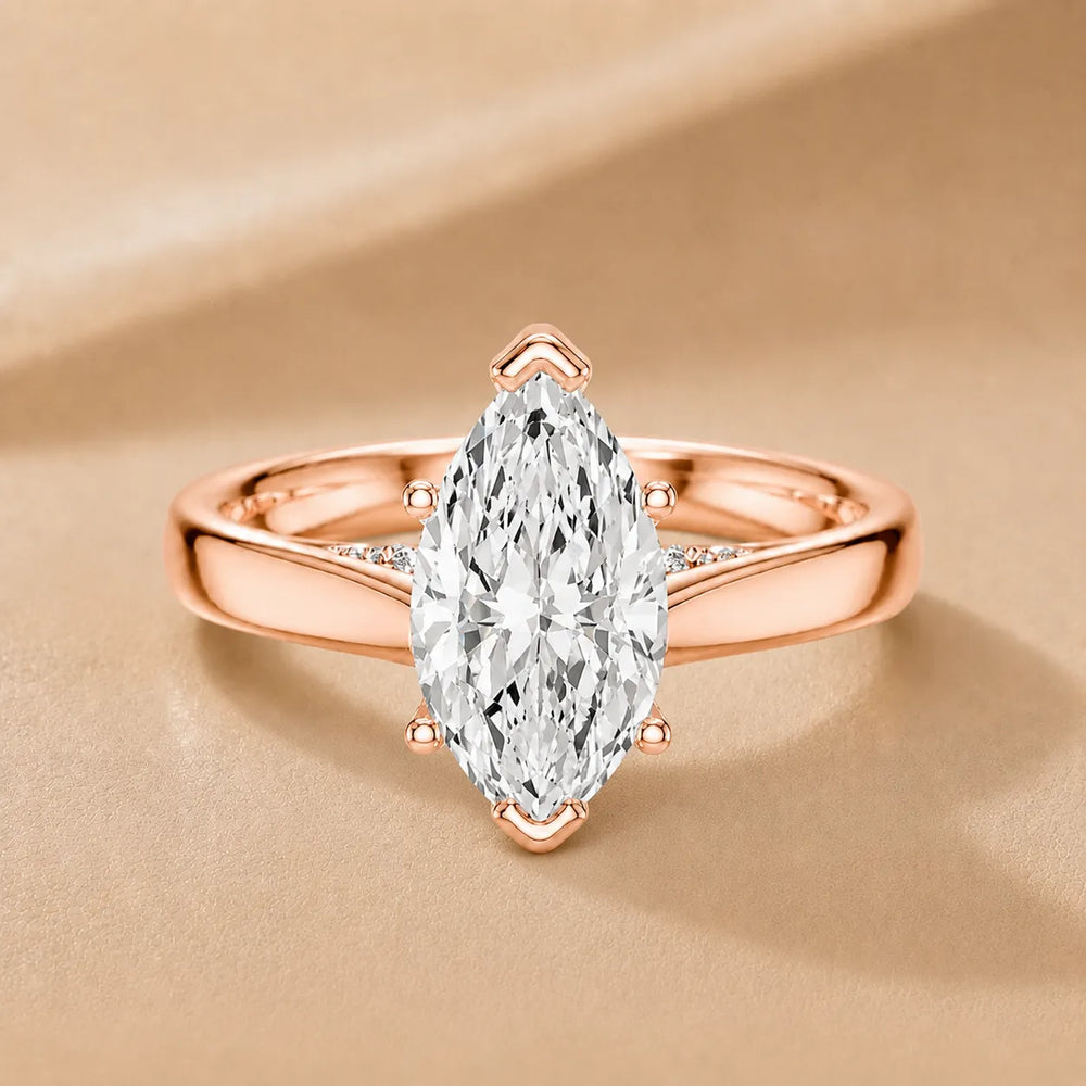 The Aurora Solitaire Side Diamond Engagement Ring
