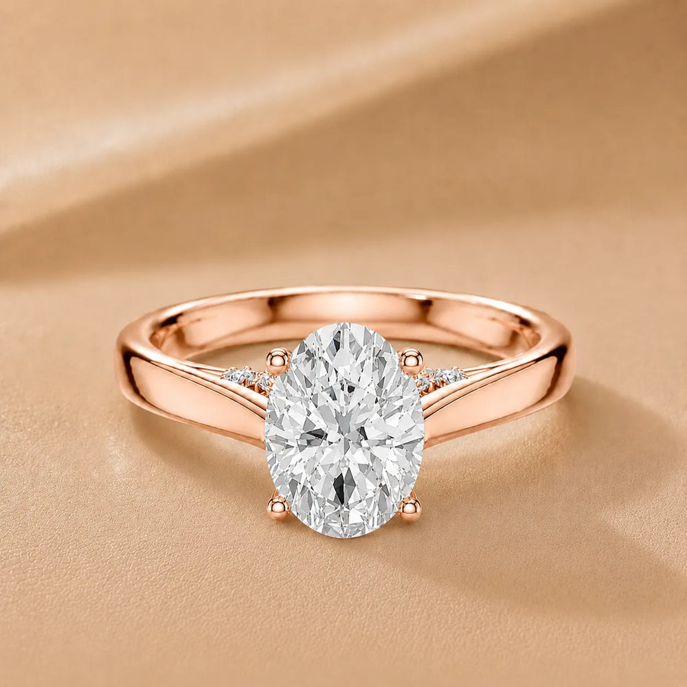 The Aurora Solitaire Side Diamond Engagement Ring
