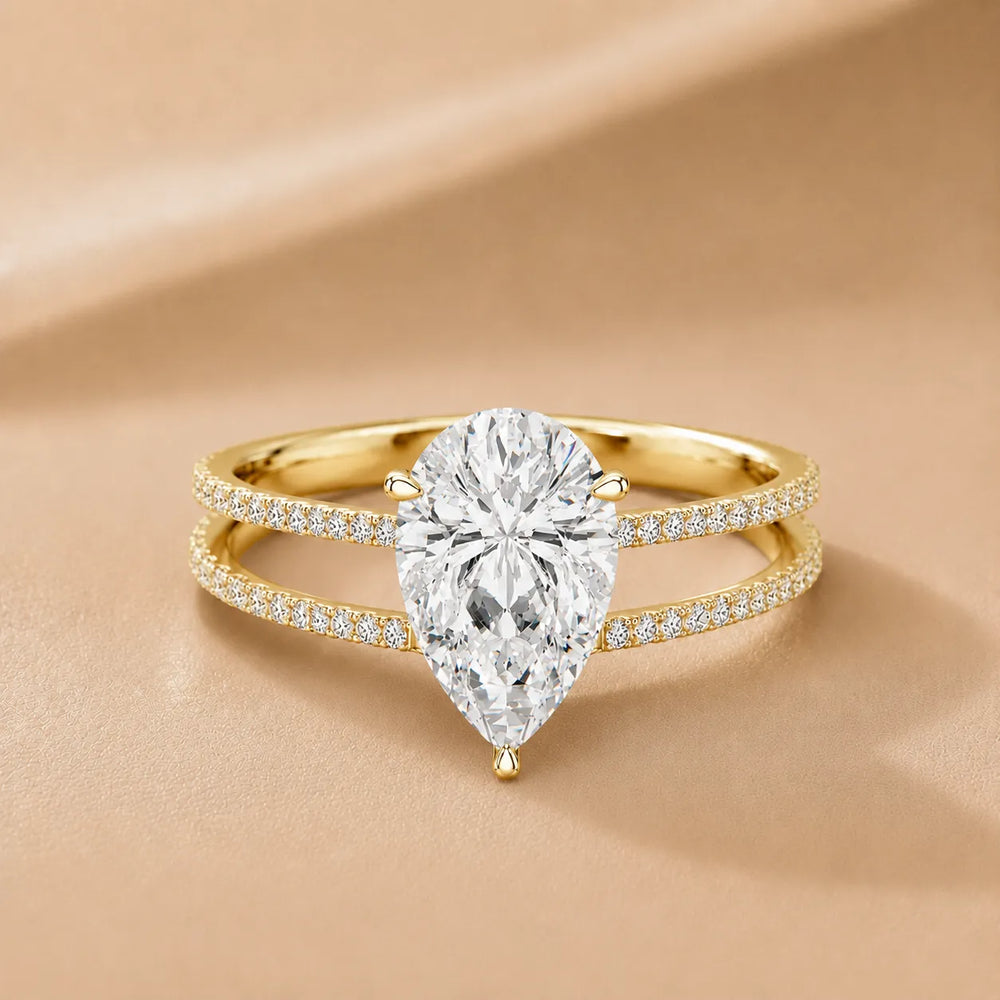 The Twin Halo Majesty Side Diamond Engagement Ring