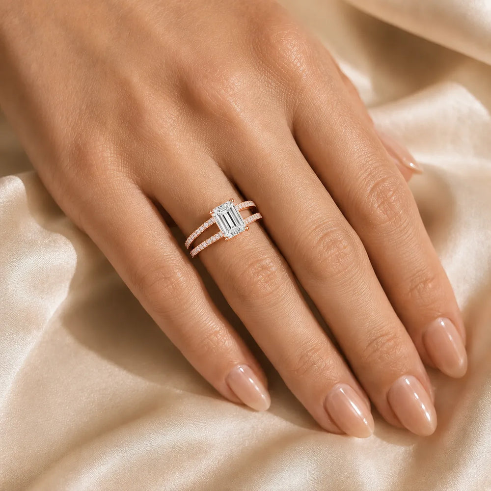The Twin Halo Majesty Side Diamond Engagement Ring
