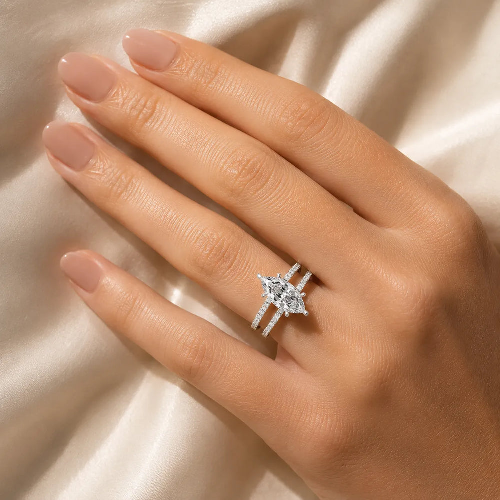 The Twin Halo Majesty Side Diamond Engagement Ring