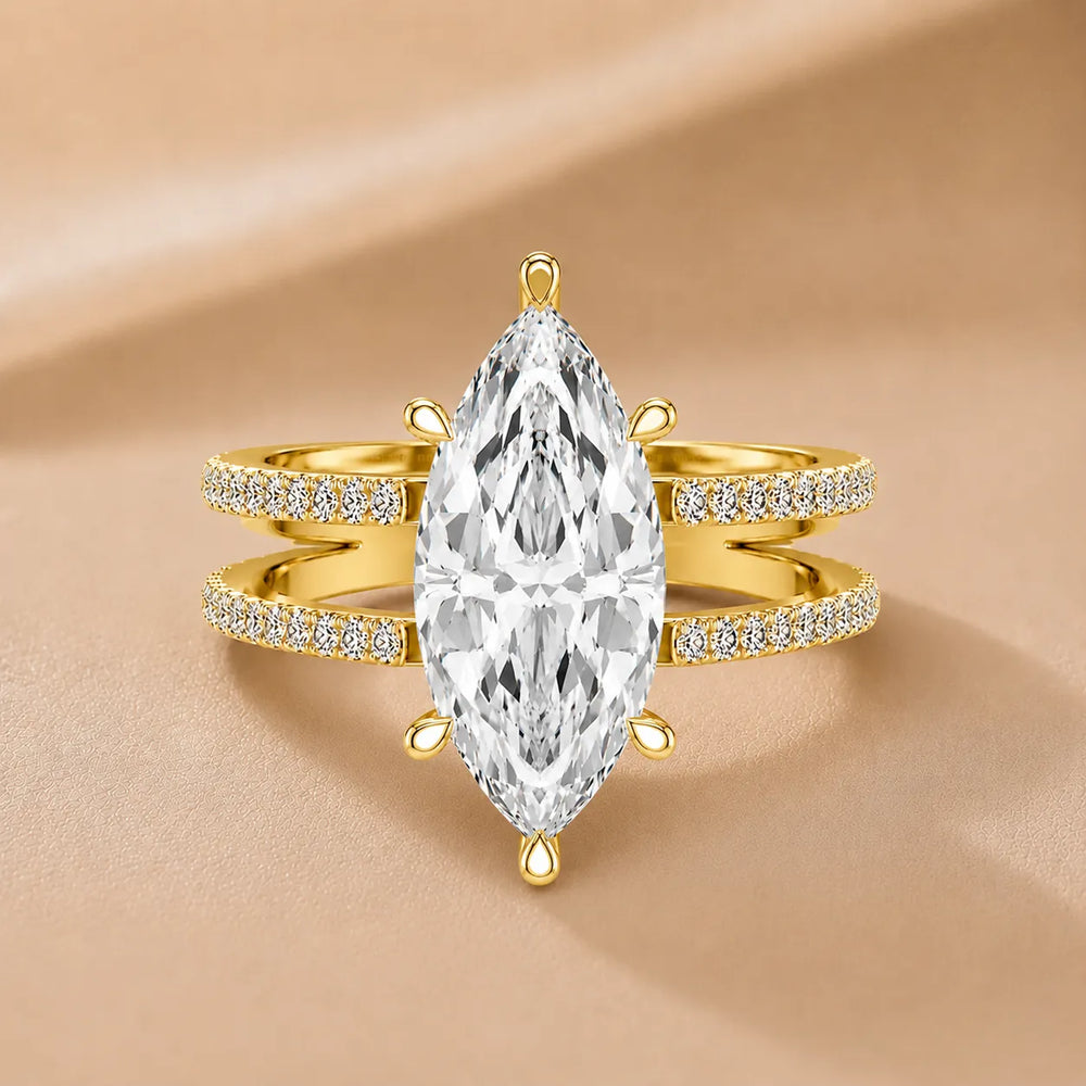 The Twin Halo Majesty Side Diamond Engagement Ring